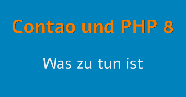 Contao und PHP 8